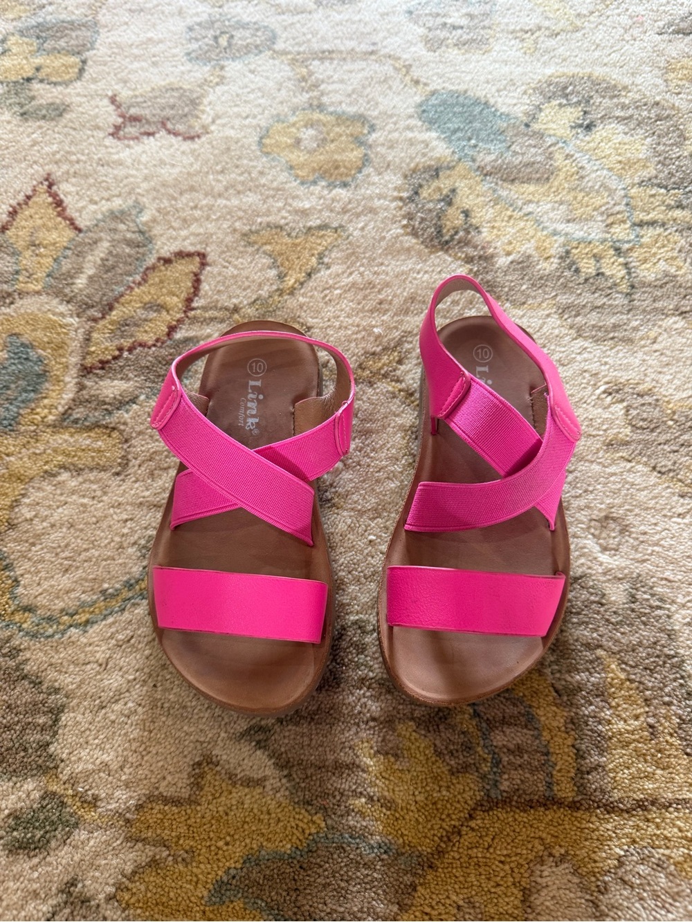 Link Girls Hot Pink Strappy Sandals